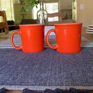 Fiesta Poppy Java Mugs set